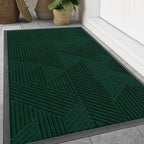 Smiry Front Door Mat Outside Entrance, Heavy Duty Sturdy Natural Rubber Doormat by Smiry