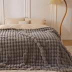 COOVA Faux Fur Throw Blanket for Couch, Cozy Soft and Fuzzy Plush Rabbit Fur - Image 2