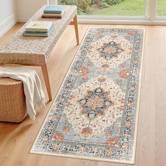 RELEANY Area Rugs 3'x8' Runner Rug Non Slip Washable - Image 3