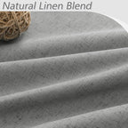 Guken 100% Blackout Linen Curtains 80 Inch Length 2 Panels Set - Image 3