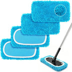 Reusable Microfiber Mop Pads 4 Pack Compatible with SwifferSweeper XL Mop for Wet & Dry Floor Cleaning (Green)