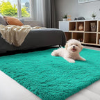 OLANLY 3x5 Machine Washable Small Bedside Rug, Soft Fluffy Shaggy Rugs by OLANLY