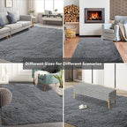 Shag Area Rugs for Bedroom Living Room, 4X6 Ultra Soft Fluffy Area Rugs for Dorm - Image 7