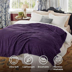 Bedsure GentleSoft Purple California King Size Blanket - Image 5