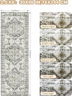 Kitchen Runner Rug Non Slip Washable 2.5x8, Soft Low Pile Entryway Rug Runners - Image 2