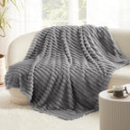 Bedsure GentleSoft Frost Gray Fleece Blanket - Image 8