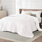 Bedsure GentleSoft Fleece Blanket California King White - Image 2