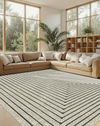 Latte&Fog 9x12 Area Rug for Living Room, Extra Large Beige Modern Abstract - Image 4