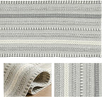 Artoid Mode Dark Grey Farmhouse Stripe Braided Table Runner 12x72 Inch