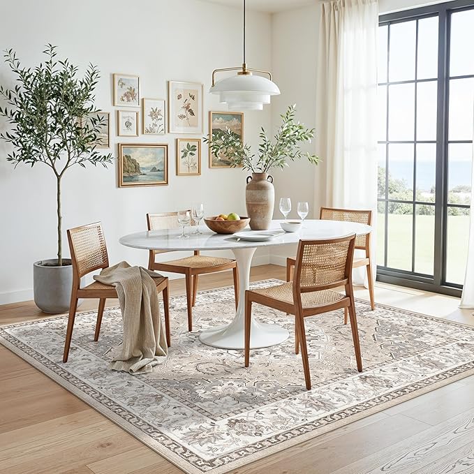4x4 Washable Square Area Rug: Soft Entryway Kitchen Carpet - Image 4