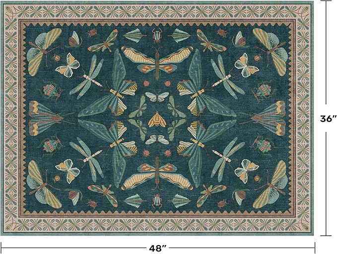 Teal 3x4 Entryway Rug - Image 2