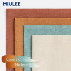 MIULEE Pack of 4 Decorative Outdoor Throw Pillow Covers Linen Waterproof Pillow - Image 5