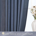 Navy Blue Curtains 90 inch Length - Image 3