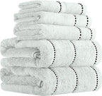 Bedford Home Bathroom Towels Set, Chocolate Brown, Set of 6