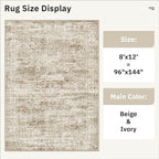 Soalmost Washable Area Rug 8x12, Large Soft Rugs - Image 5