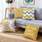 Hexagram Geometric Yellow Pillow Covers 16x16 Set of 4, Decorative Outdoor Boho - Image 6
