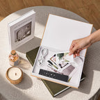 JARLINK Decorative Books, Set of 3 Fake Book Storage Boxes, Olive Green