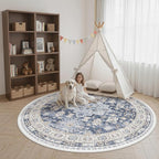zesthome 9ft Round Rugs for Living Room, Non-Slip Washable Round Area Rugs - Image 3