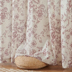 jinchan Linen Blend Curtain Floral Curtains - Image 6