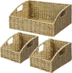 Pantry Baskets Organization, Wicker Storage Basket Green