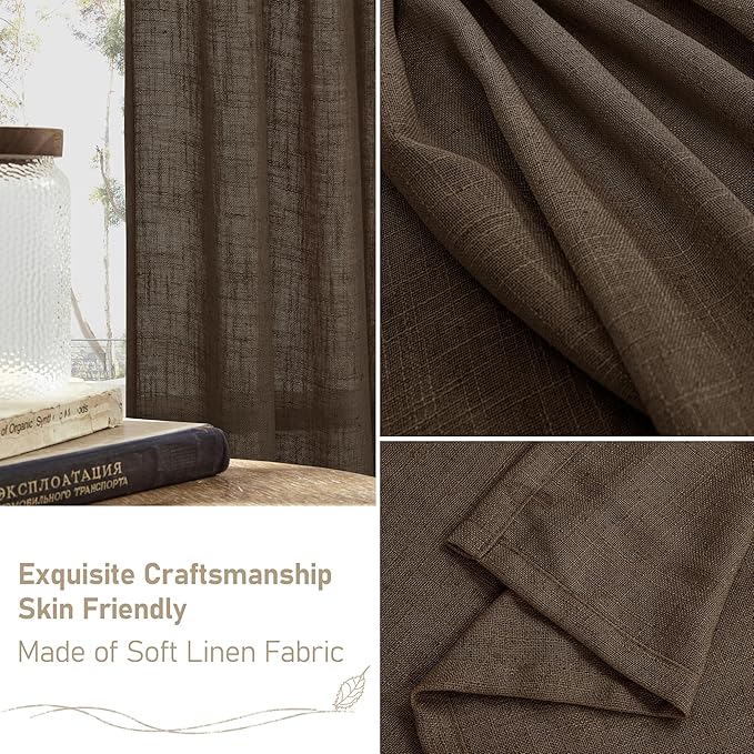 LAMIT 40 Inch Length Linen Curtains - Image 6