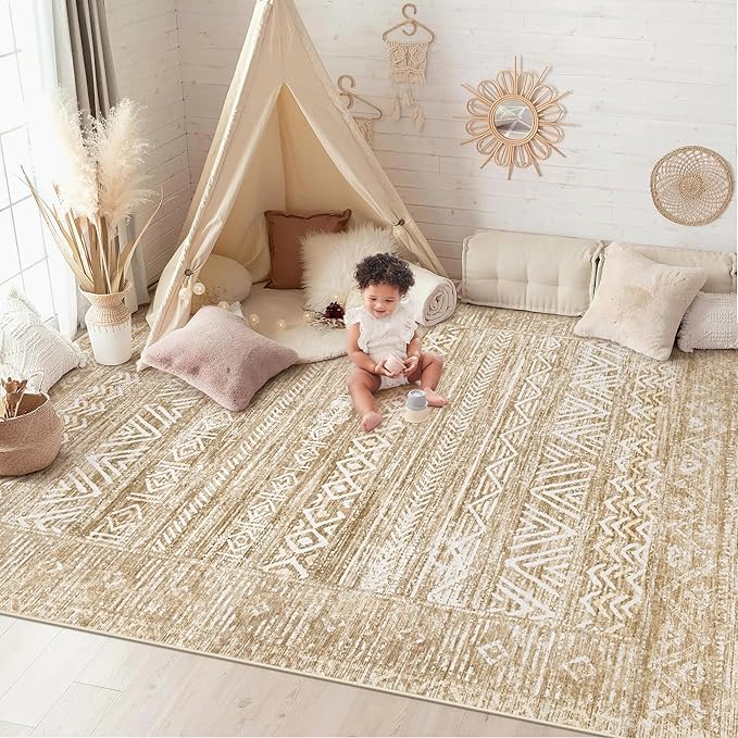 Washable Area Rug 5x7: Moroccan Rug - Image 2