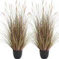 4ft 2-Pack Artificial Cattail Reed Grass, 47.2’’ Fake Indoor Outdoor Plants
