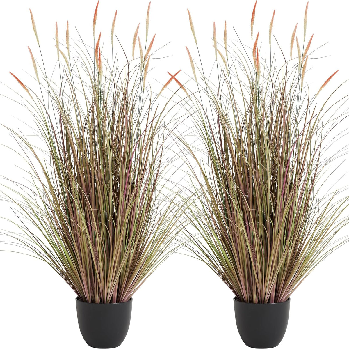 4ft 2-Pack Artificial Cattail Reed Grass, 47.2’’ Fake Indoor Outdoor Plants