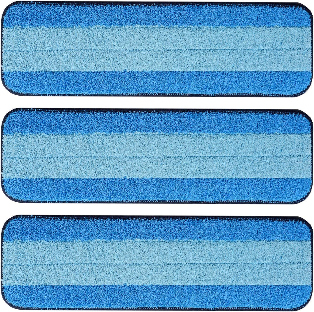 MR. SCRUB 6 Pack Microfiber Cleaning Pads for Bona Mop, Safe for Hardwood and Hard-Surface Floors, Reusable Microfiber Mop Pads for 18 Inch Mop, No Residue, Super-Absorbent, Over 500 Machine Washes