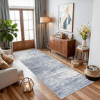 Hallway 2x8 Washable Runner Rug: Abstract Stain Resistant Kitchen Entryway Rugs - Image 4