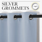NICETOWN Vintage Blue Blackout Curtains 84 inches Length - Image 2