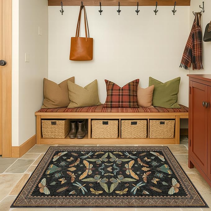 3x5 Entryway Rug Non Slip Washable - Image 3
