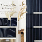 Linen Navy Blue Curtains 108 inch Extra Long - Image 4