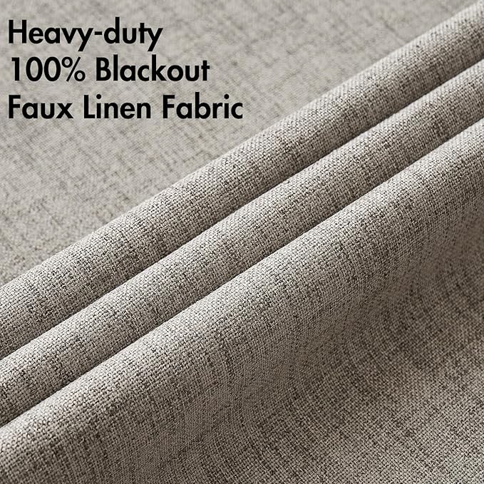 MIULEE Linen Curtains 90 Inches Curtains - Image 5