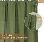 LAMIT Faux Linen Curtains 63 inches Long - Image 3