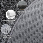 ONASAR Grey Round Area Rug 4ft, Fluffy Plush Shaggy Carpet Mats - Image 8