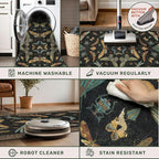 2x6 Black Entryway Runner Rugs Washable Non Slip Runners - Image 4