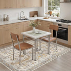 Madane Area Rug 4x6 Washable Rugs: Vintage Living Room Rug Soft Low Pile Non - Image 2