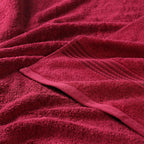 Superior Egyptian Cotton 6-Piece Towel Set, Bathroom Essentials, Towels For Bathroom, Apartment, Airbnb, Guest Bath, Face, Hand, Bath Towels, Washcloths, Absorbent, Fast Drying, Burgundy
