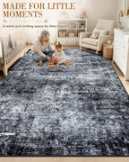 OLANLY 5x7 Washable Area Rug, Soft Non Slip Carpet for Bedroom Living Room