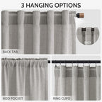 Nanspring Light Gray Linen Curtains - Image 2