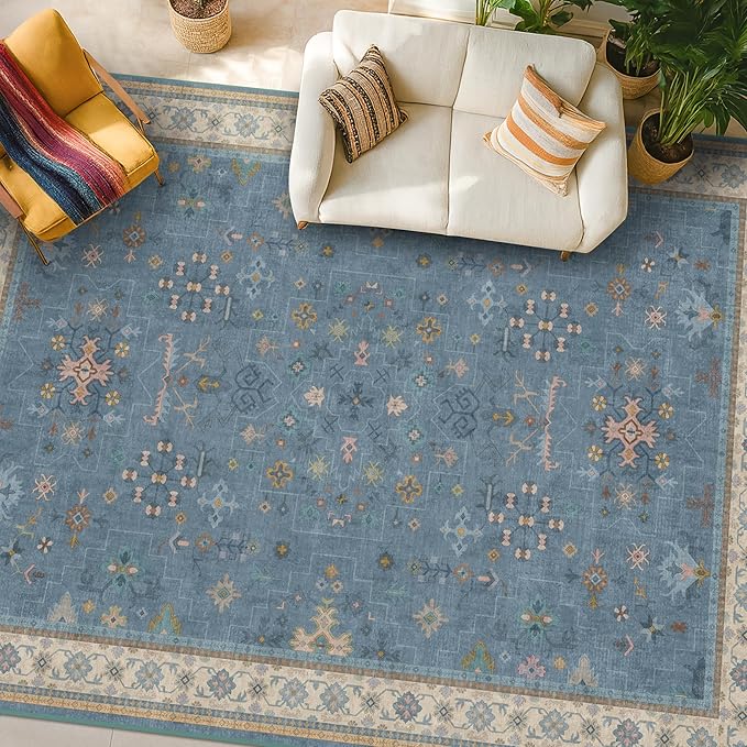 Hazo Haus Blue Big Rugs for Living Room - Image 9