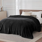 Bedsure GentleSoft Fleece Bed Blankets Large Size Black - Image 2