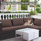 8Pcs Outdoor Cushion Covers, Patio Cushion Covers, Stretch Elastic Slipcovers - Image 3