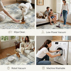 Area Rugs 6x9 for Living Room Bedroom, Modern Abstract Machine Washable Rug - Image 4