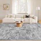 Nakagishi 8x10 Area Rugs Living Room: Washable Abstract Large Neutral Soft Rug - Image 4