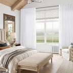 Snow White Linen 120 Inch Curtains - Image 7