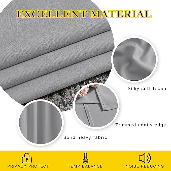 NICETOWN Bedroom Blackout Curtains & Drapes - Image 4