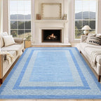 GarveeHome Modern Geometric Area Rug 5x7 Distressed Bordered Washable Non Slip by GarveeHome