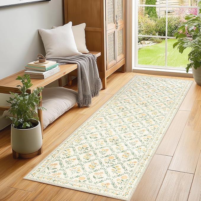 Runner Rug for Entryway: 2.6x8 Kitchen Rugs Non Slip Washable Ultra-Thin Soft - Image 3